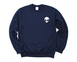 Alien Skull Sweater Pocket Print Mens Womens Sweatshirt - 172