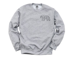 Bear Sweater, Geometric Bear Sweatshirt Mens Womens Gifts - 4694