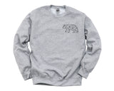 Bear Sweater, Geometric Bear Sweatshirt Mens Womens Gifts - 4694