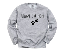 Bengal Cat Sweater, Bengal Cat Mom Sweatshirt Womens Gift - 2383