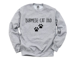 Burmese Cat Sweater, Burmese Cat Dad Sweatshirt Gift - 3280