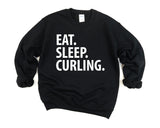 Curling Sweater, Curling Gift, Eat Sleep Curling Sweatshirt Mens Womens Gift - 1736