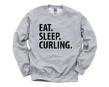 Curling Sweater, Curling Gift, Eat Sleep Curling Sweatshirt Mens Womens Gift - 1736