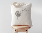 Dandelion Tote Bag, Flower Floral Bag Plant Lover Gift - 4745