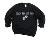 Devon Rex Cat Sweater, Devon Rex Cat Mom Sweatshirt Womens Gift - 2388