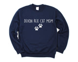 Devon Rex Cat Sweater, Devon Rex Cat Mom Sweatshirt Womens Gift - 2388