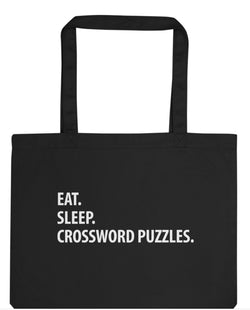 Eat Sleep Crossword Puzzles Tote Bag | Long Handle Bags - 1200