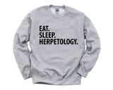 Herpetology Sweater, Eat Sleep Herpetology Sweatshirt Mens Womens Gift - 2964