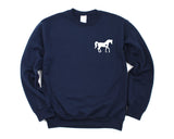 Horse Sweater Horse Owner Gift, Horse Lover Equestrian Sweatshirt Womens Pocket Print - 2885