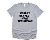 Hvac Tech T-Shirt, World's Okayest Hvac Technician Shirt Mens Womens Gifts - 4817