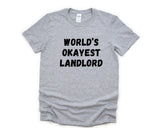 Landlord Shirt, World's Okayest Landlord T-Shirt Mens Womens Gift - 4803