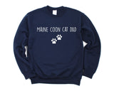 Maine Coon Cat Sweater, Maine Coon Cat Dad Sweatshirt Gift - 3289