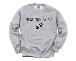 Maine Coon Cat Sweater, Maine Coon Cat Dad Sweatshirt Gift - 3289