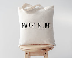 Nature Bag, Nature is Life Tote Bag | Long Handle Bag - 1917