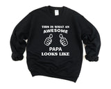 Papa Gift, Papa Sweater, Awesome Papa Sweatshirt Gift - 2024