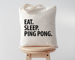 Ping Pong Bag, Eat Sleep Ping Pong Tote Bag | Long Handle Bags - 3722