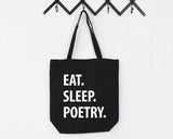 Poetry Gift, Eat Sleep Poetry Tote Bag Long Handle Bags - 1317