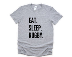 Rugby Shirt - Eat Sleep Rugby T-Shirt Mens Womens Gifts - 4819