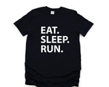 Running T-shirt, Gifts For Runners, Eat Sleep Run Shirt Mens Womens Gift - 1774