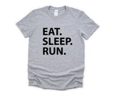 Running T-shirt, Gifts For Runners, Eat Sleep Run Shirt Mens Womens Gift - 1774