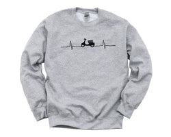 Scooter Sweater, Motorbike, Vintage Scooter Sweatshirt Mens Womens Gift - 4370