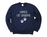 Siamese Cat Grandma Sweatshirt Siamese Cat Lover Gift Womens Sweater - 3294