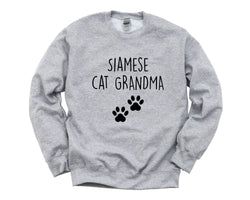 Siamese Cat Grandma Sweatshirt Siamese Cat Lover Gift Womens Sweater - 3294