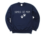 Siamese Cat Sweater, Siamese Cat Mom Sweatshirt Womens Gift - 2382