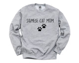 Siamese Cat Sweater, Siamese Cat Mom Sweatshirt Womens Gift - 2382