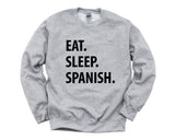 Spanish Sweater, Eat Sleep Spanish Sweatshirt Gift for Men & Women - 1225