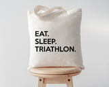 Triathlon Bag, Eat Sleep Triathlon Tote Bag | Long Handle Bags - 647