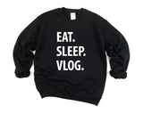 Vlog Sweater, Eat Sleep Vlog sweatshirt Mens Womens Gifts - 1306