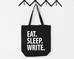 Writer Gift, Eat Sleep Write Tote Bag | Long Handle Bags - 2258