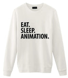 Animator Gift, Eat Sleep Animation Sweatshirt Mens Womens Gift