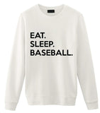 Baseball Sweater, Baseball Lovers Gifts, Eat Sleep Baseball Sweatshirt Gift for Men & Women