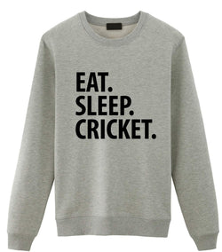 Cricket Sweater, Eat Sleep Cricket Sweatshirt Gift for Men & Women