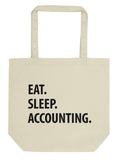 Eat Sleep Accounting Tote Bag | Short / Long Handle Bags