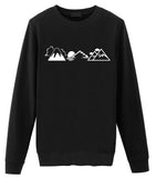 Mountains Sweater Nature Hiker Camping Sweatshirt Mens Womens